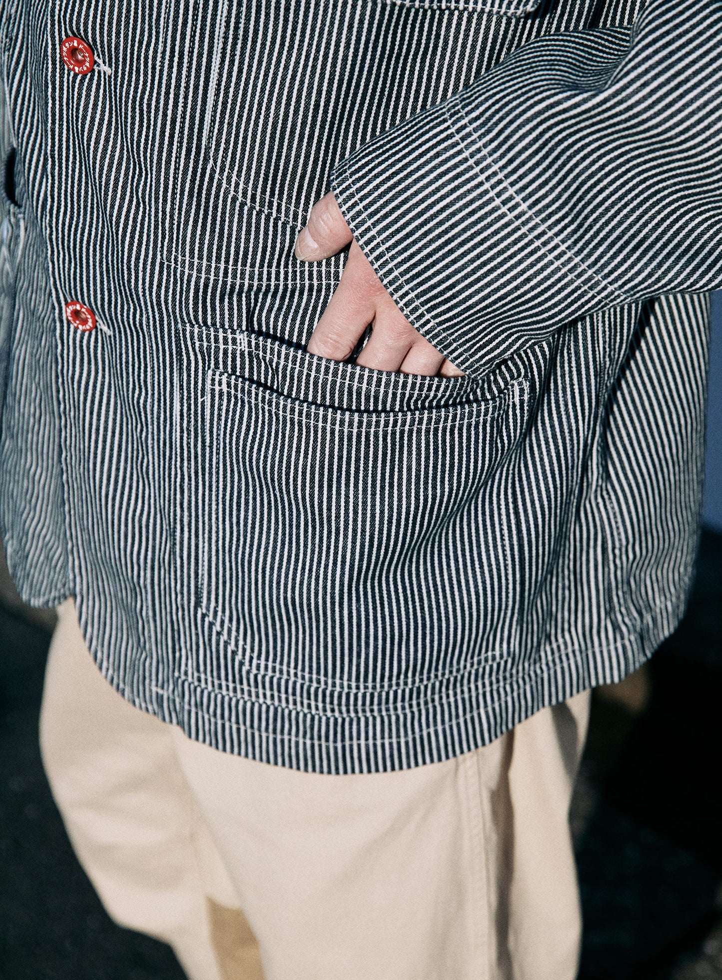 ＜CUNE RELAX WORK WEAR＞ カバーオール ヒッコリー