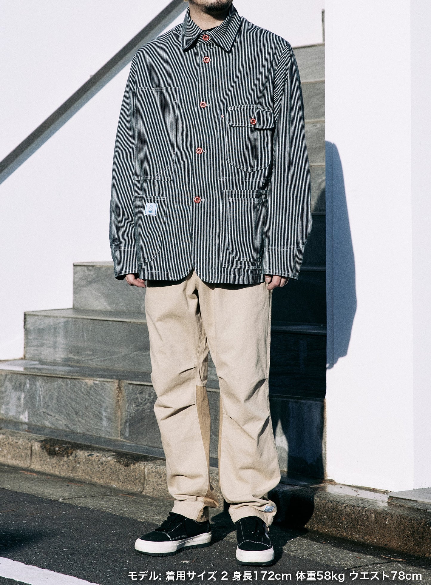 ＜CUNE RELAX WORK WEAR＞ カバーオール ヒッコリー