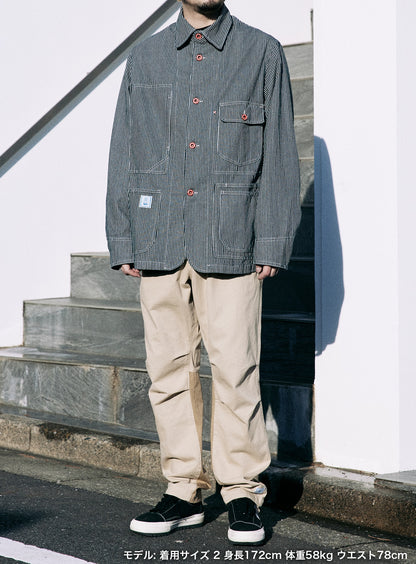 ＜CUNE RELAX WORK WEAR＞ カバーオール ヒッコリー