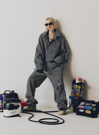 ＜CUNE RELAX WORK WEAR＞ カバーオール ヒッコリー
