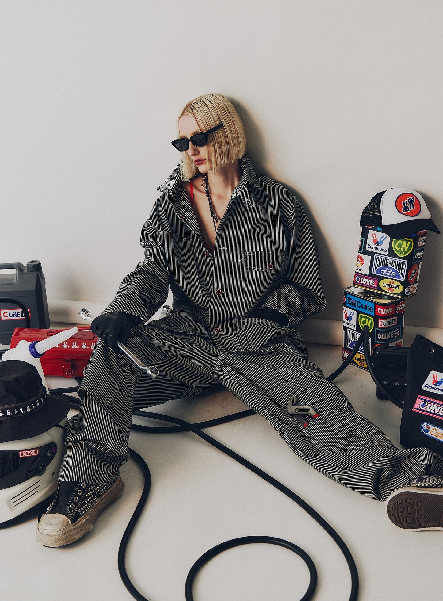 ＜CUNE RELAX WORK WEAR＞ カバーオール ヒッコリー