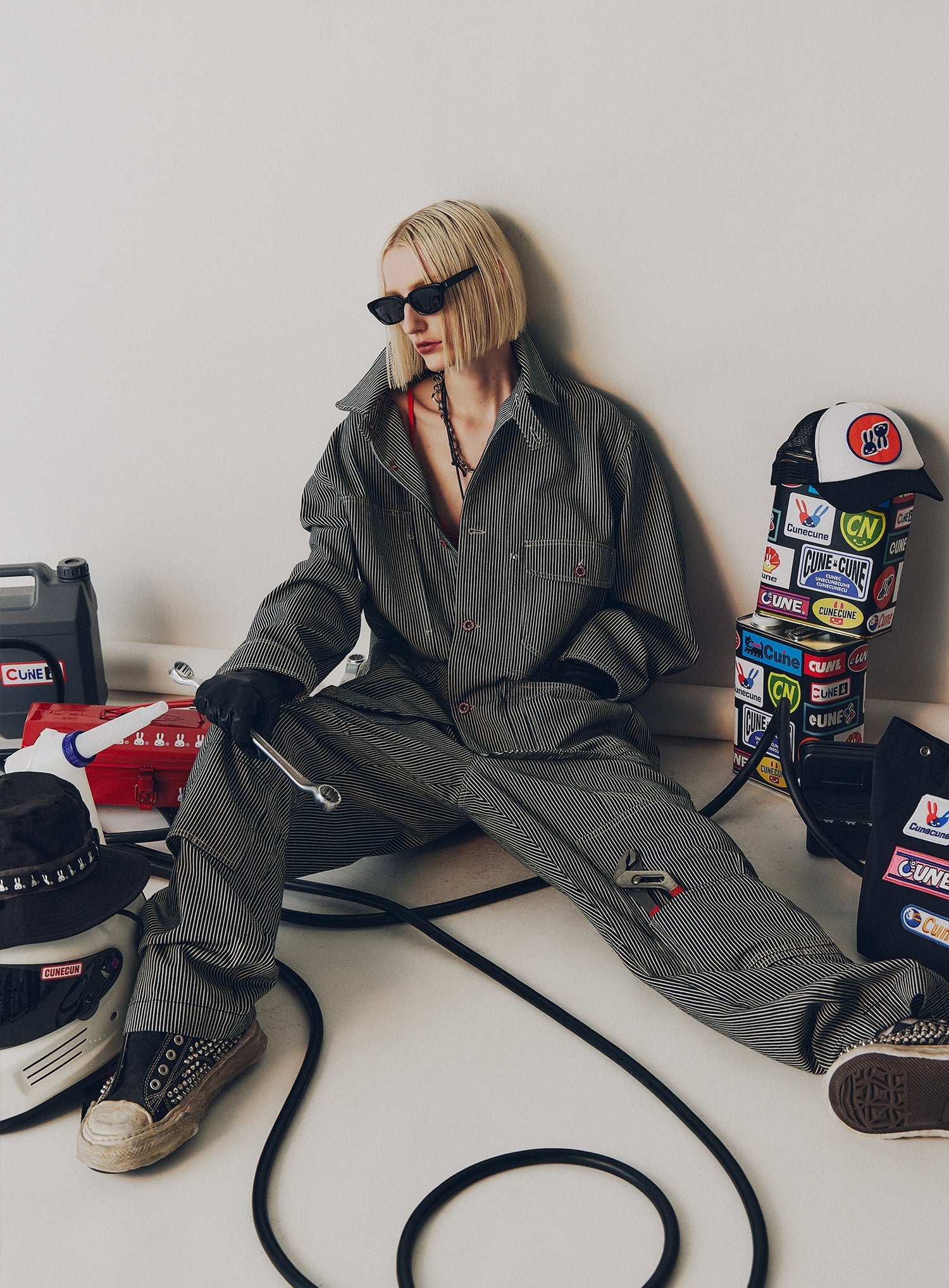 ＜CUNE RELAX WORK WEAR＞ カバーオール ヒッコリー