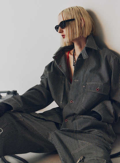 ＜CUNE RELAX WORK WEAR＞ カバーオール ヒッコリー