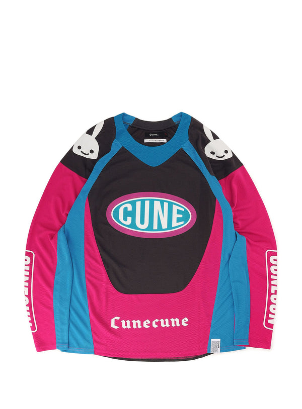 切り替えメッシュカットソー