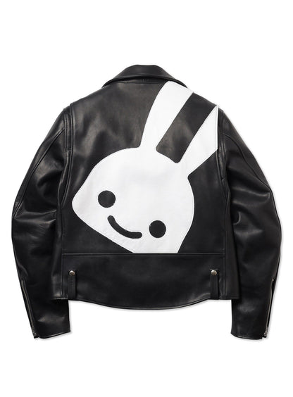 カウレザーの三RIDERS JACKET 白ウサギ