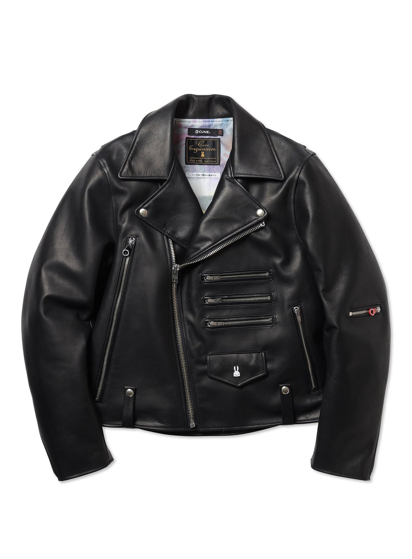 カウレザーの三RIDERS JACKET 白ウサギ