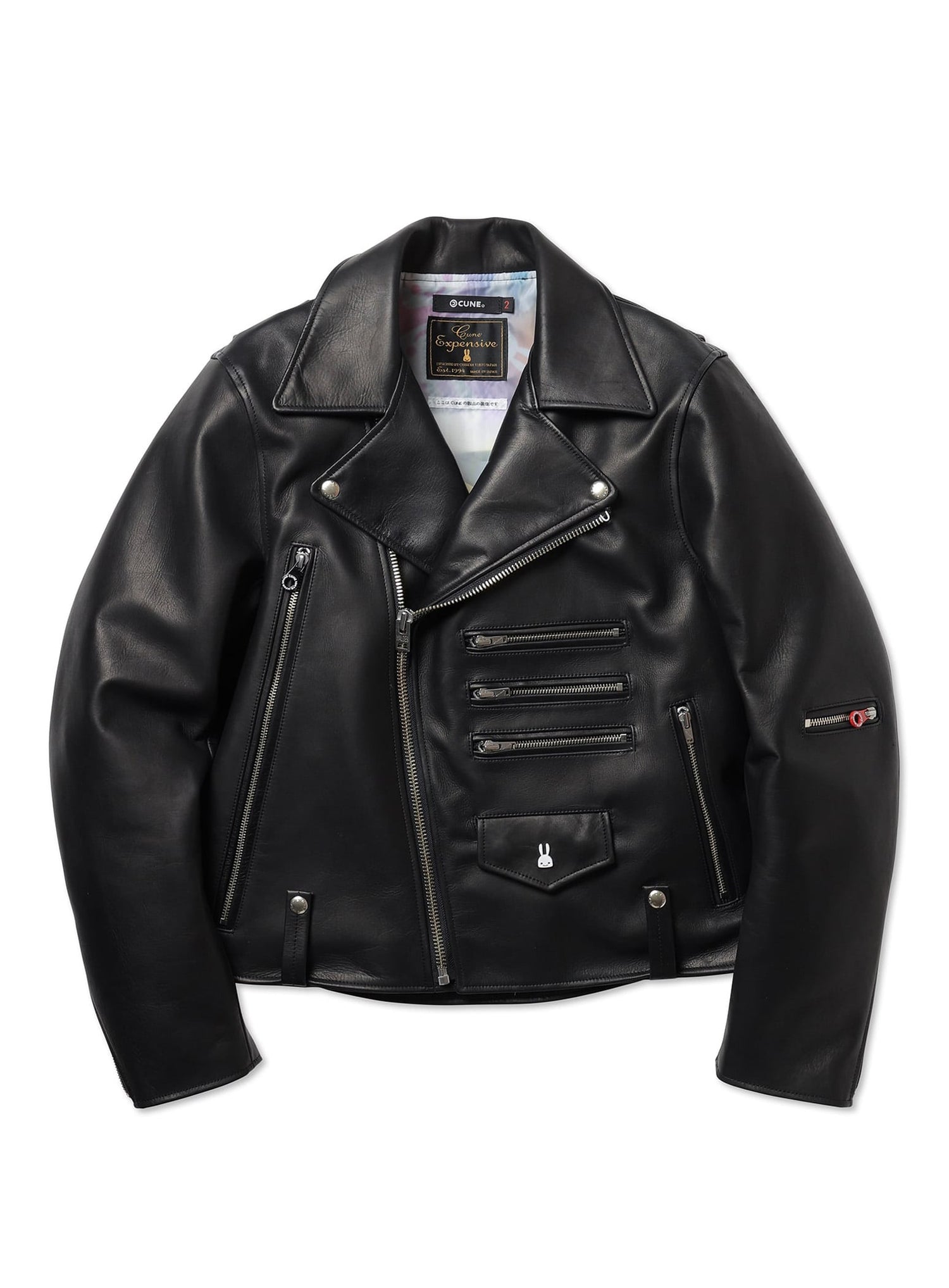 カウレザーの三RIDERS JACKET 白ウサギ