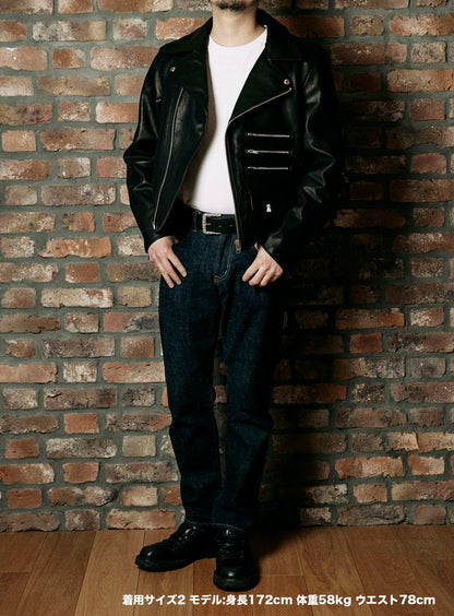 カウレザーの三RIDERS JACKET 白ウサギ