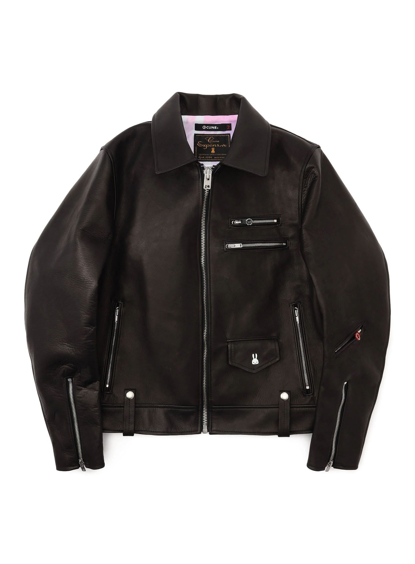 カウレザーの二RIDERS JACKET 白ウサギ