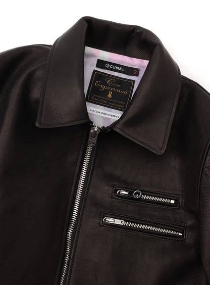 カウレザーの二RIDERS JACKET 白ウサギ