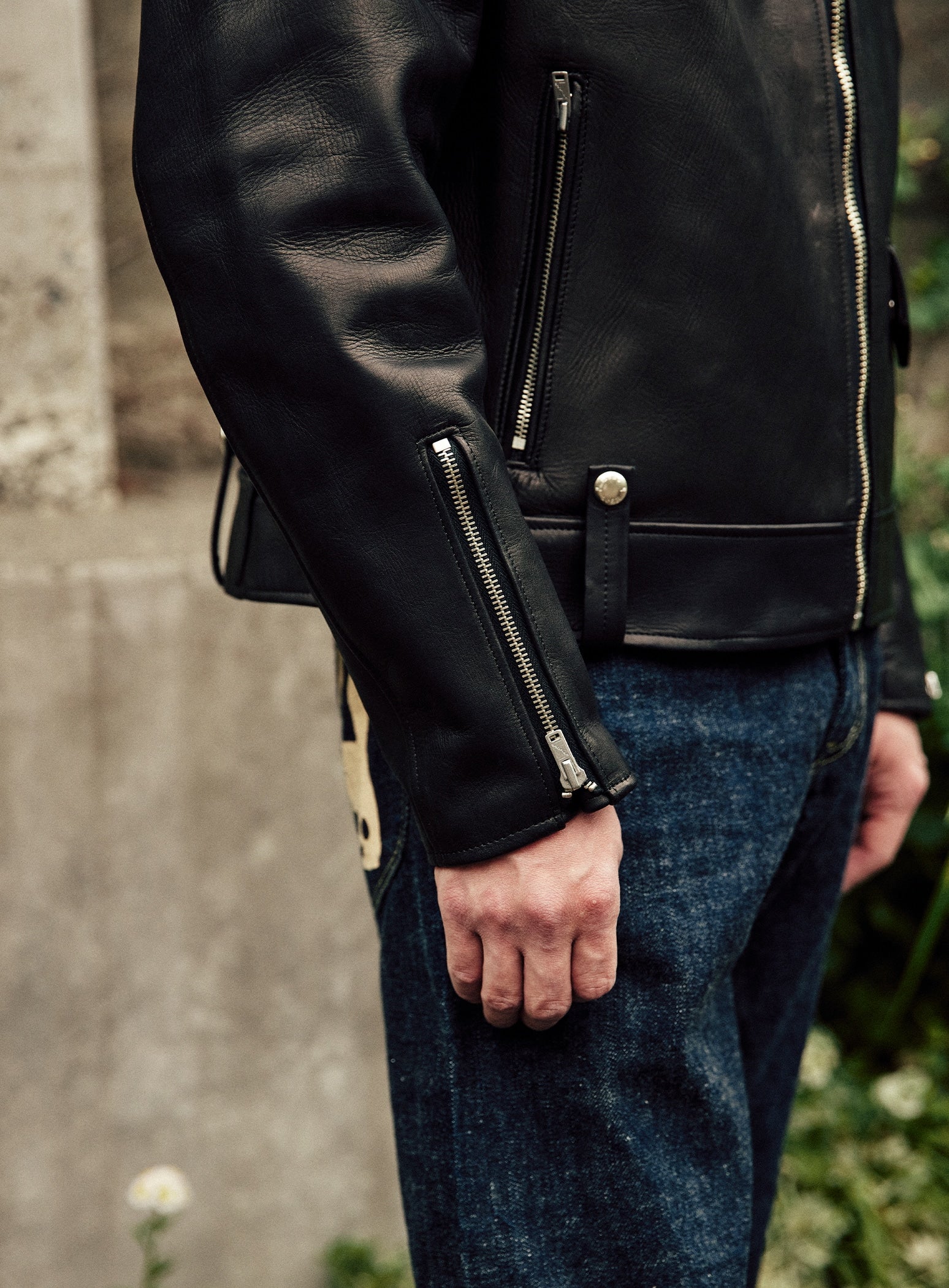 カウレザーの二RIDERS JACKET 白ウサギ – CUNE
