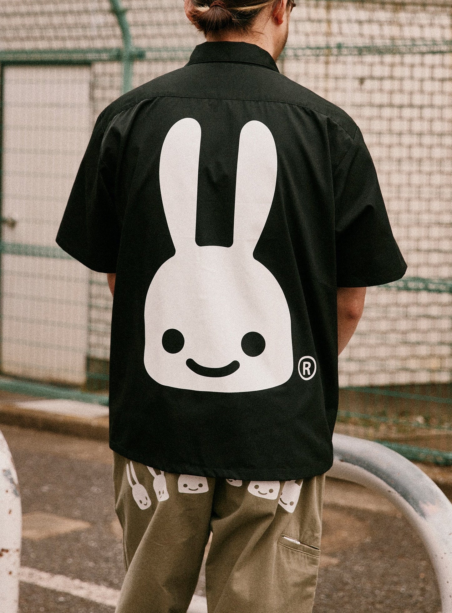 半袖ワークシャツ ウサギ