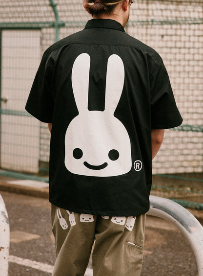 半袖ワークシャツ ウサギ