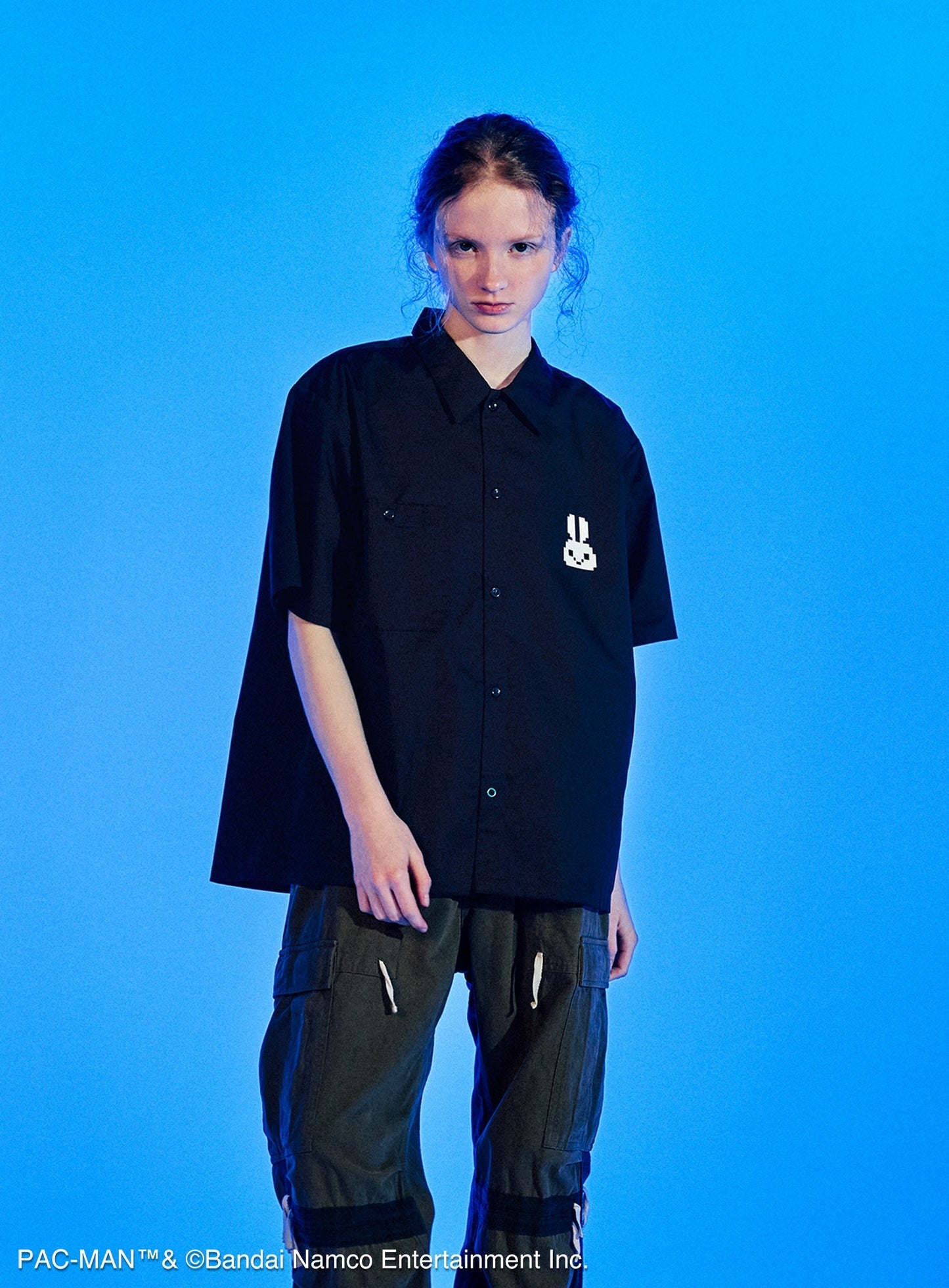 PAC-MAN COLLAB WORK SHIRTS 耳付きゴースト