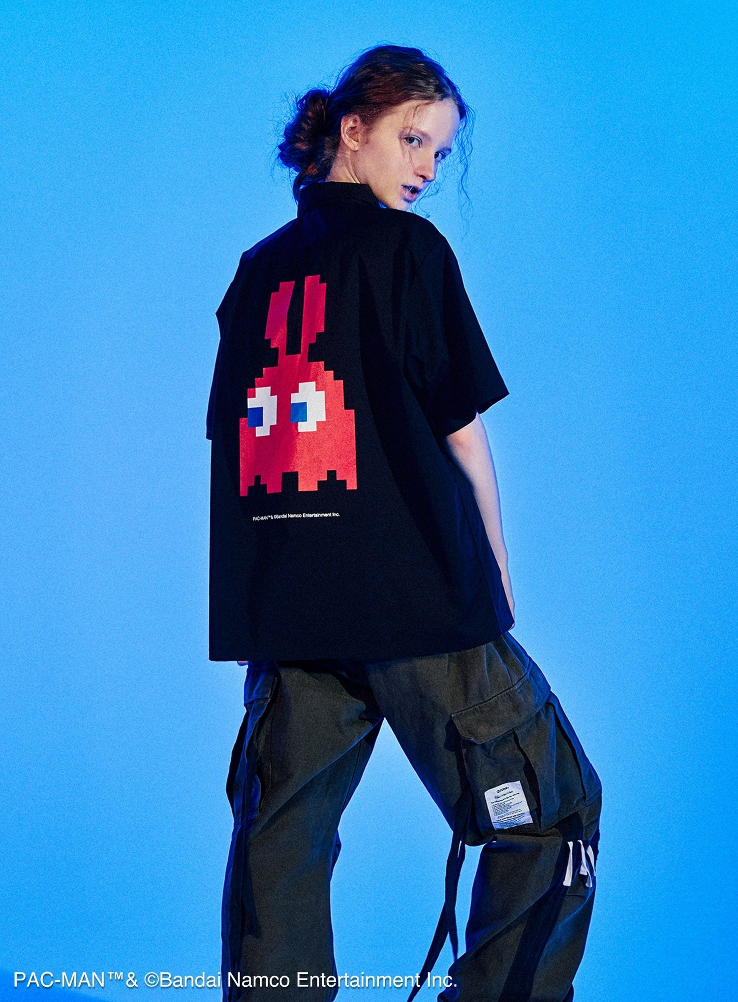 PAC-MAN COLLAB WORK SHIRTS 耳付きゴースト