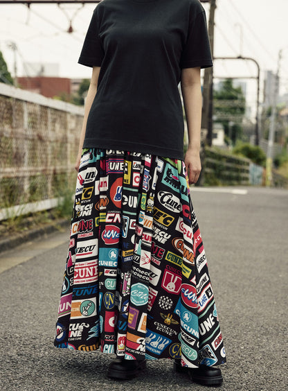 レーシングロゴロングギャザースカート