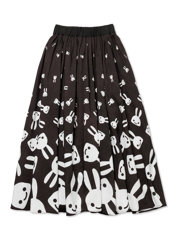 降り積もるウサギロングギャザースカート