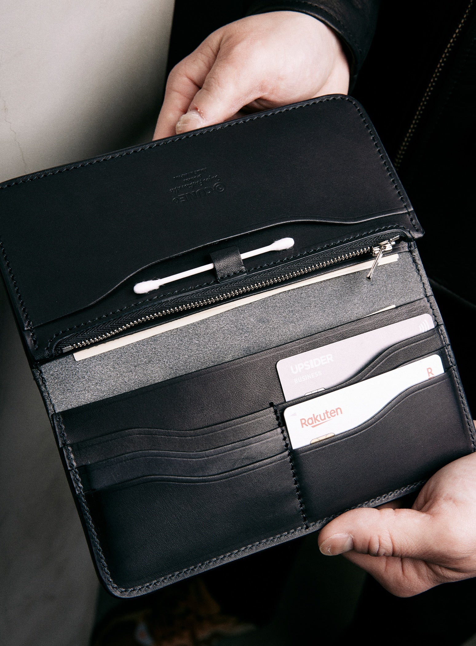 【即購入OK】 CUNE レザーロングウォレット BLK STUDS LONG LEATHER WALLET FLOWER – CUNE