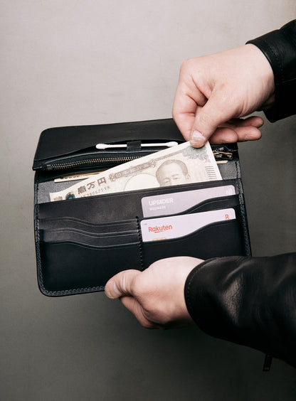 PATCH LONG LEATHER WALLET U1