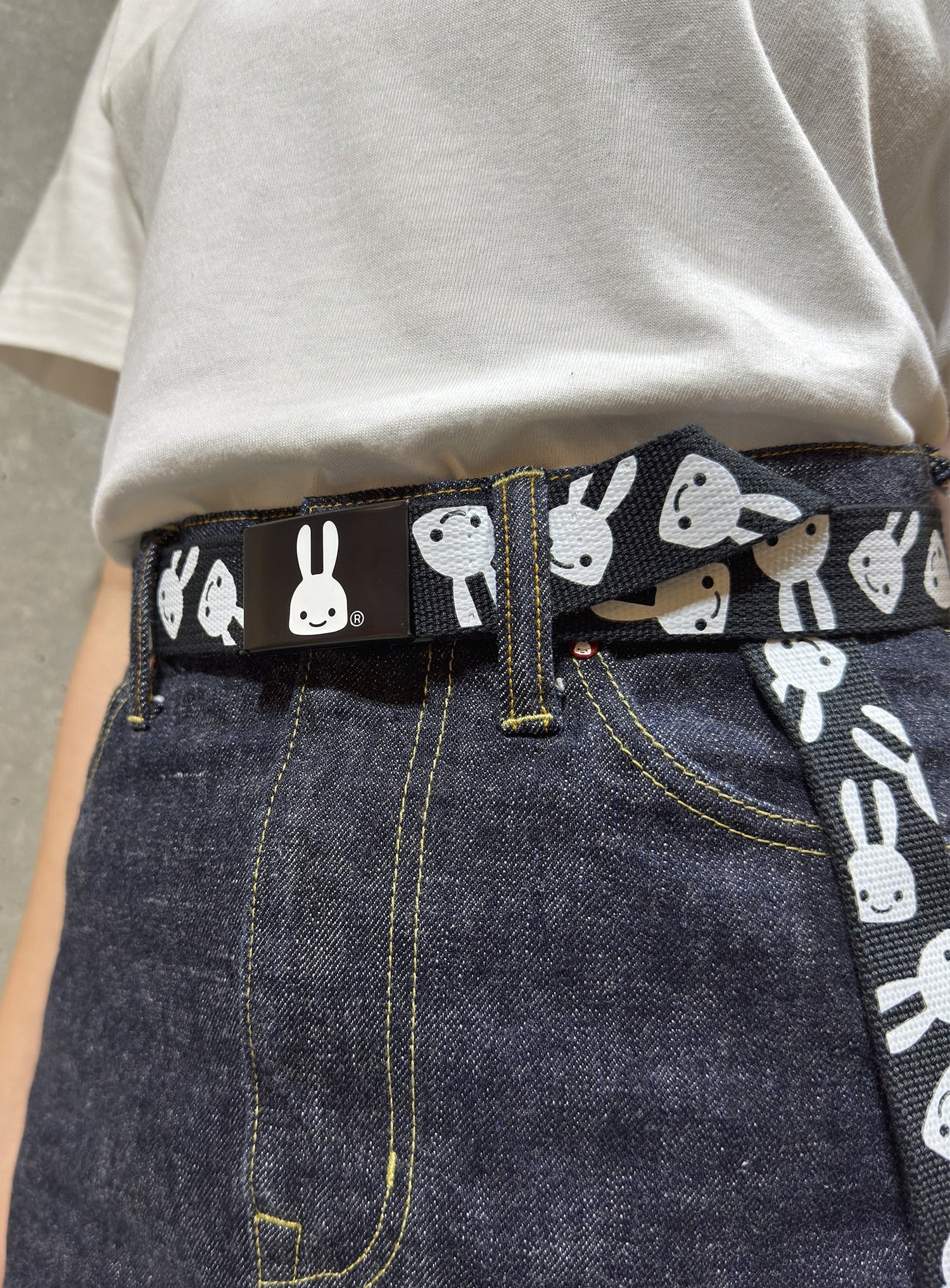 ウサギプリントベルト