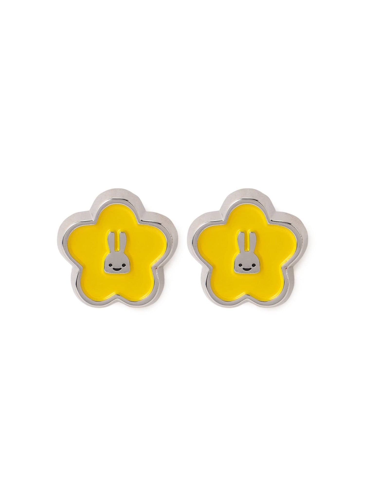 花とうさぎのピアス 2P