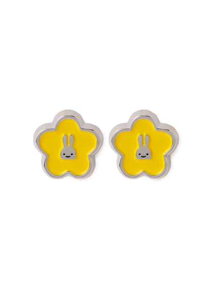 花とうさぎのピアス 2P