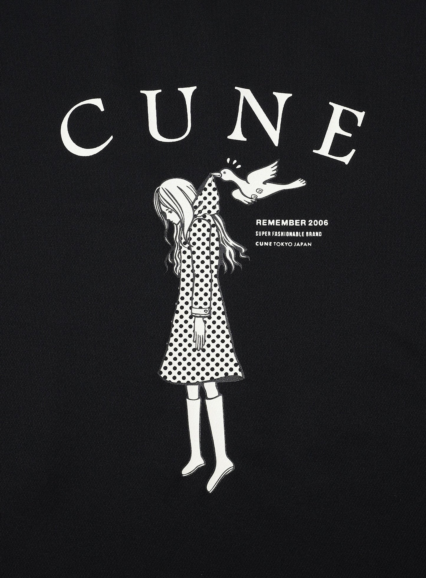 CUNE DRY T-SHIRTS 鳥と少女