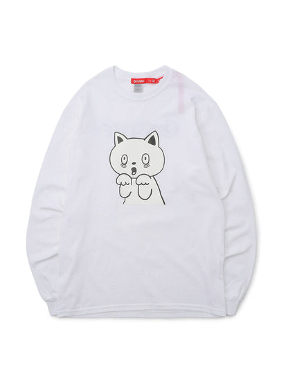 CUNE LS Tee ネコびっくり