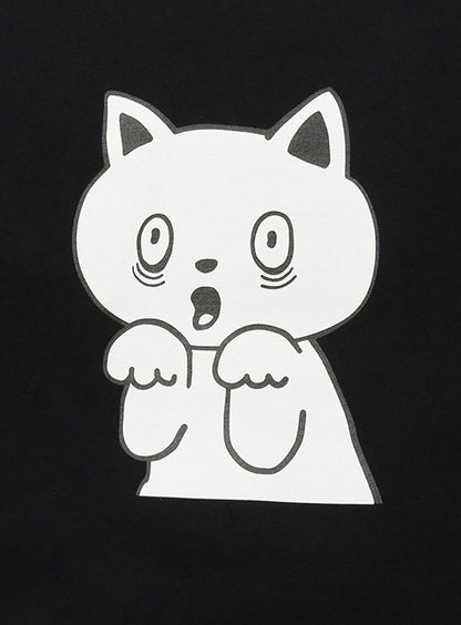 CUNE LS Tee ネコびっくり
