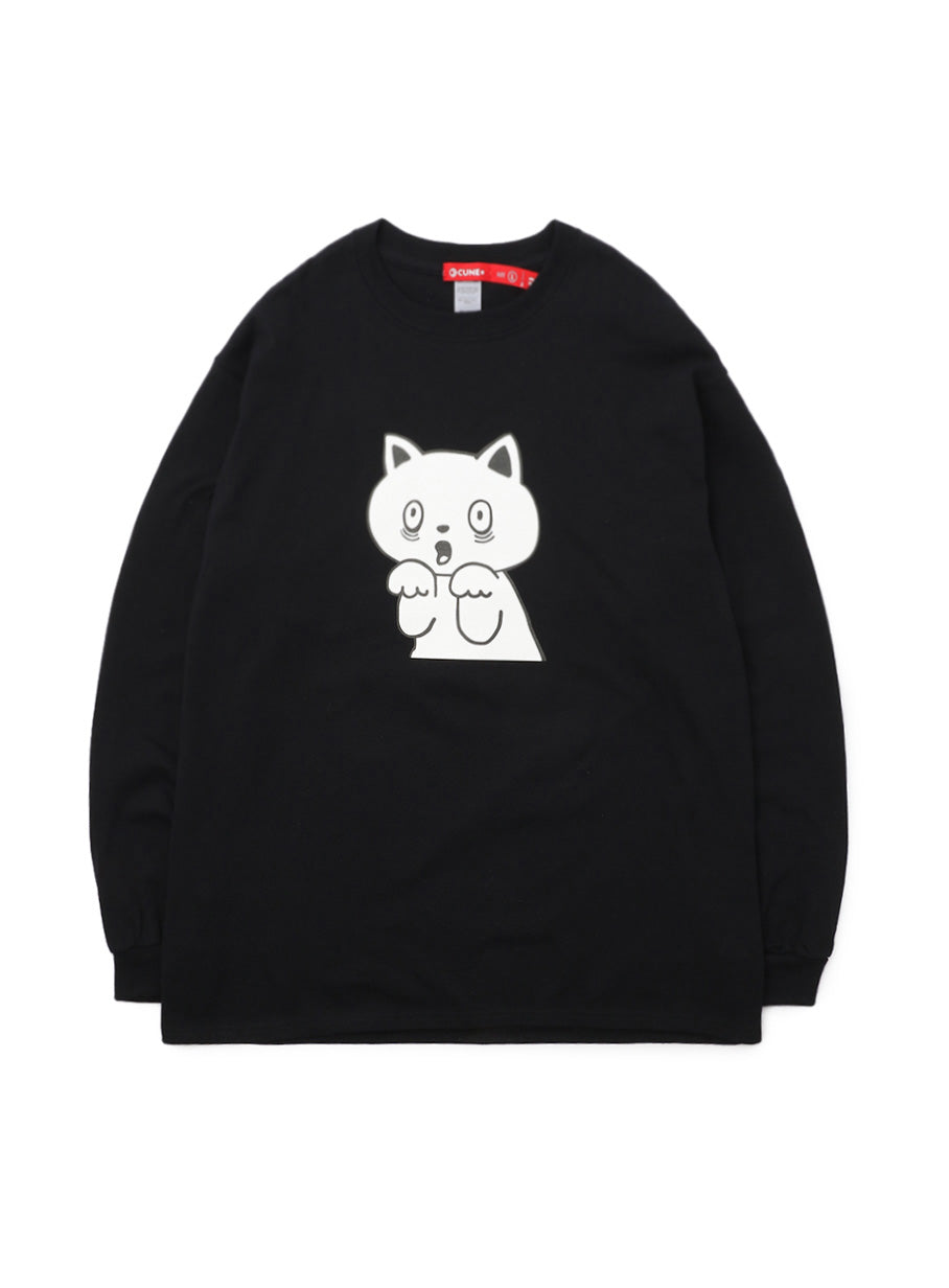 CUNE LS Tee ネコびっくり