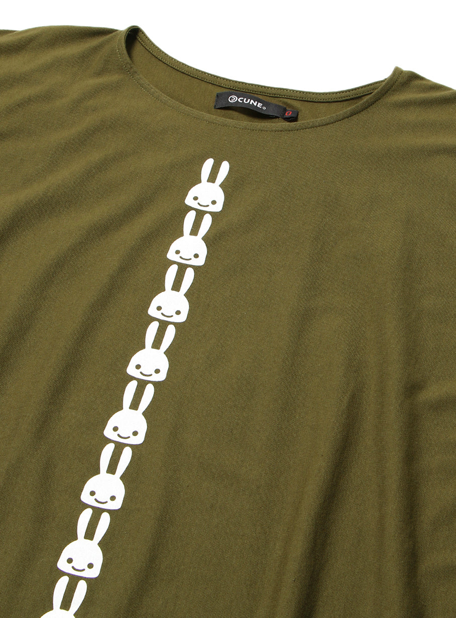 四角いTシャツ ウサギ25匹
