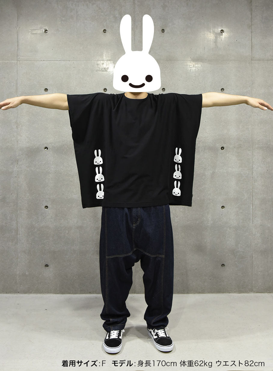 四角いTシャツ ウサギ6匹