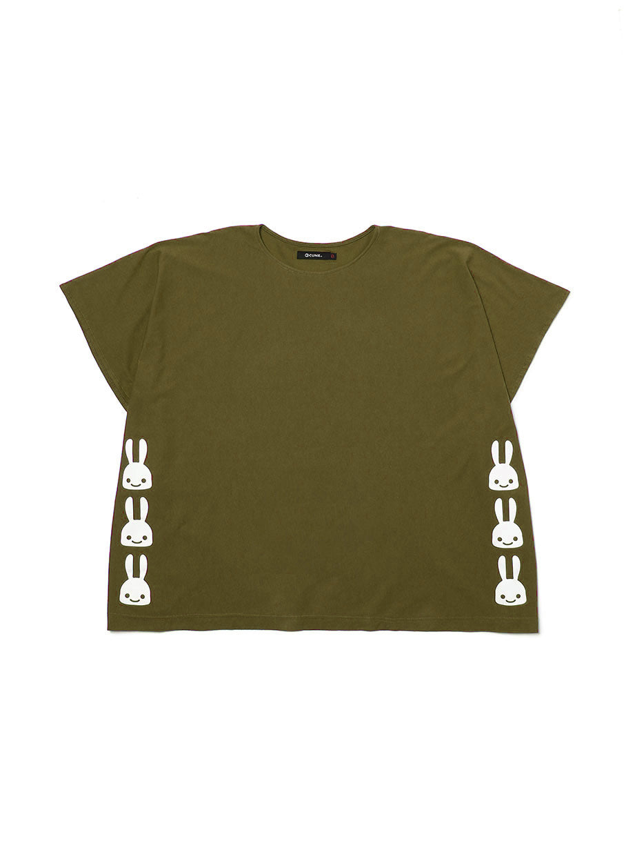 四角いTシャツ ウサギ6匹