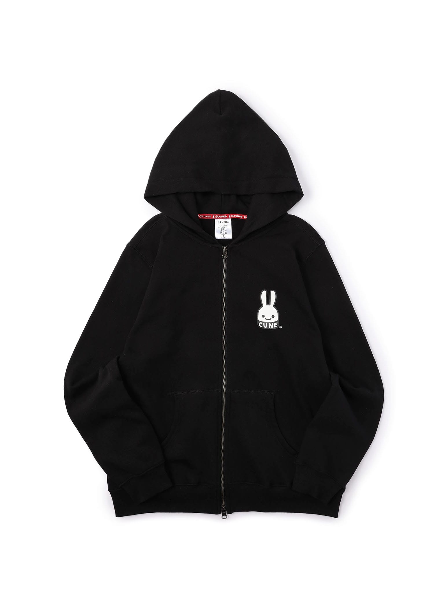 CUNE■ZIP PARKA■サイン■XLサイズ■BLACK■ウサギ■新品未使用 CUNE ZIP PARKA CUNEウサギ