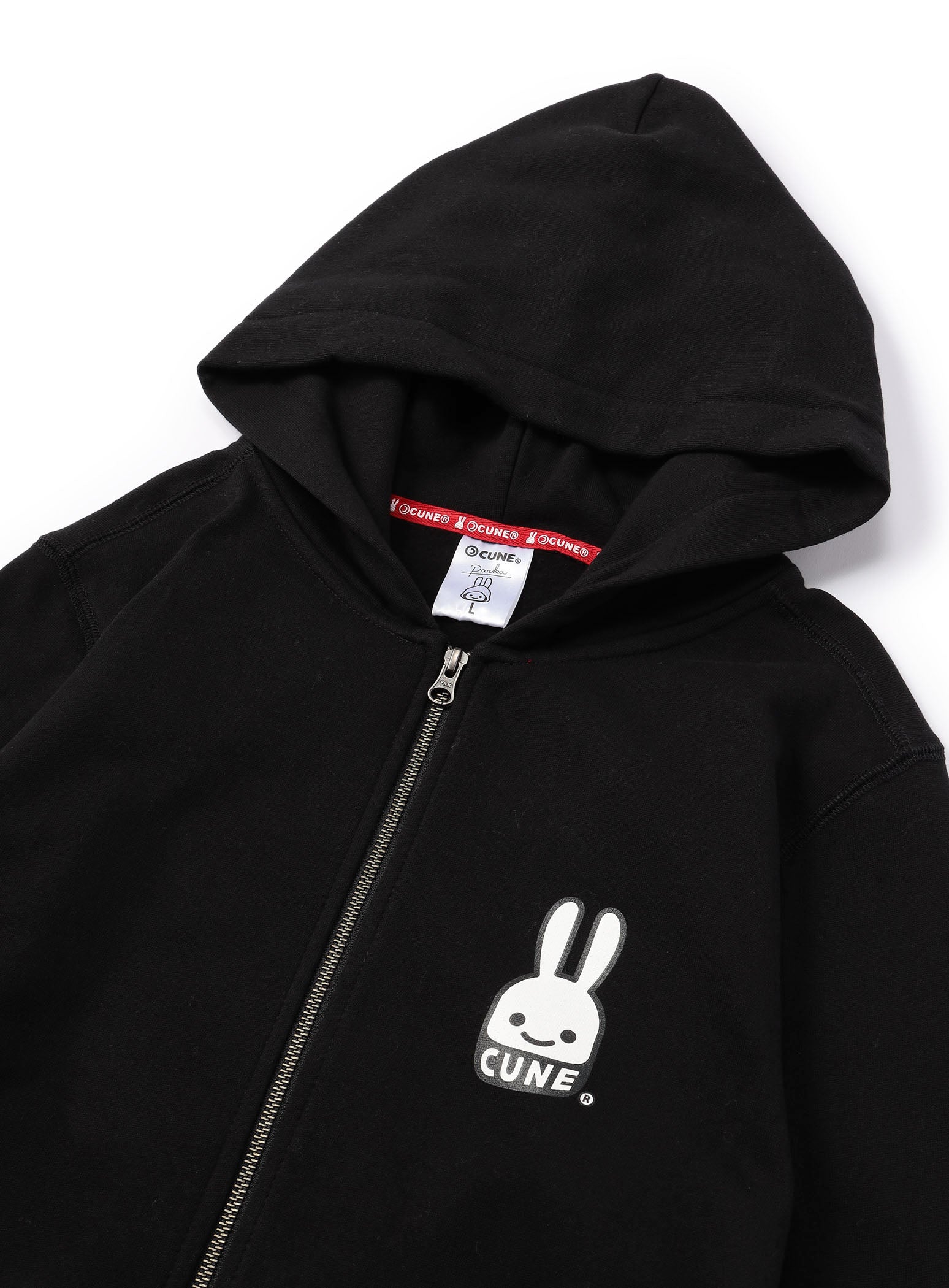 CUNE■ZIP PARKA■サイン■XLサイズ■BLACK■ウサギ■新品未使用 CUNE ZIP PARKA CUNEウサギ