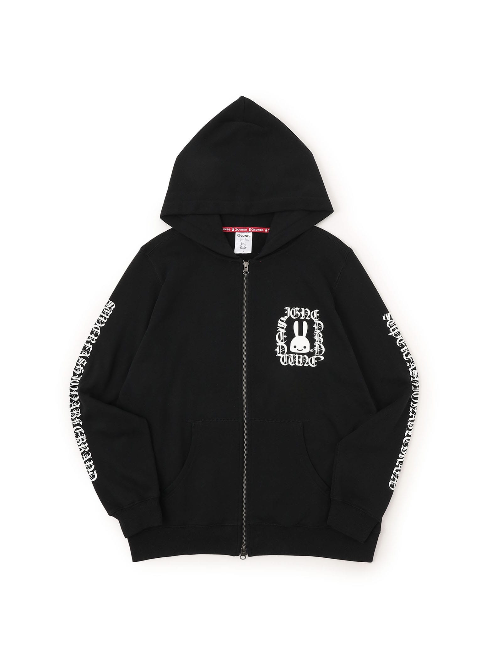CUNE パーカー CUNE ZIP PARKA かっこいい文字
