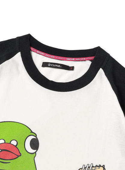 ラグランTシャツ ギターとタバコと鳩山オズボーン