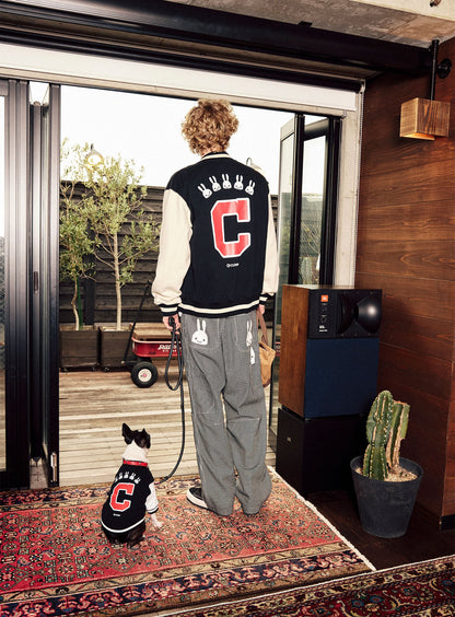 犬と人 人のスウェットスタジャン BIG C