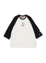 犬と人 人のラグランTシャツ わん
