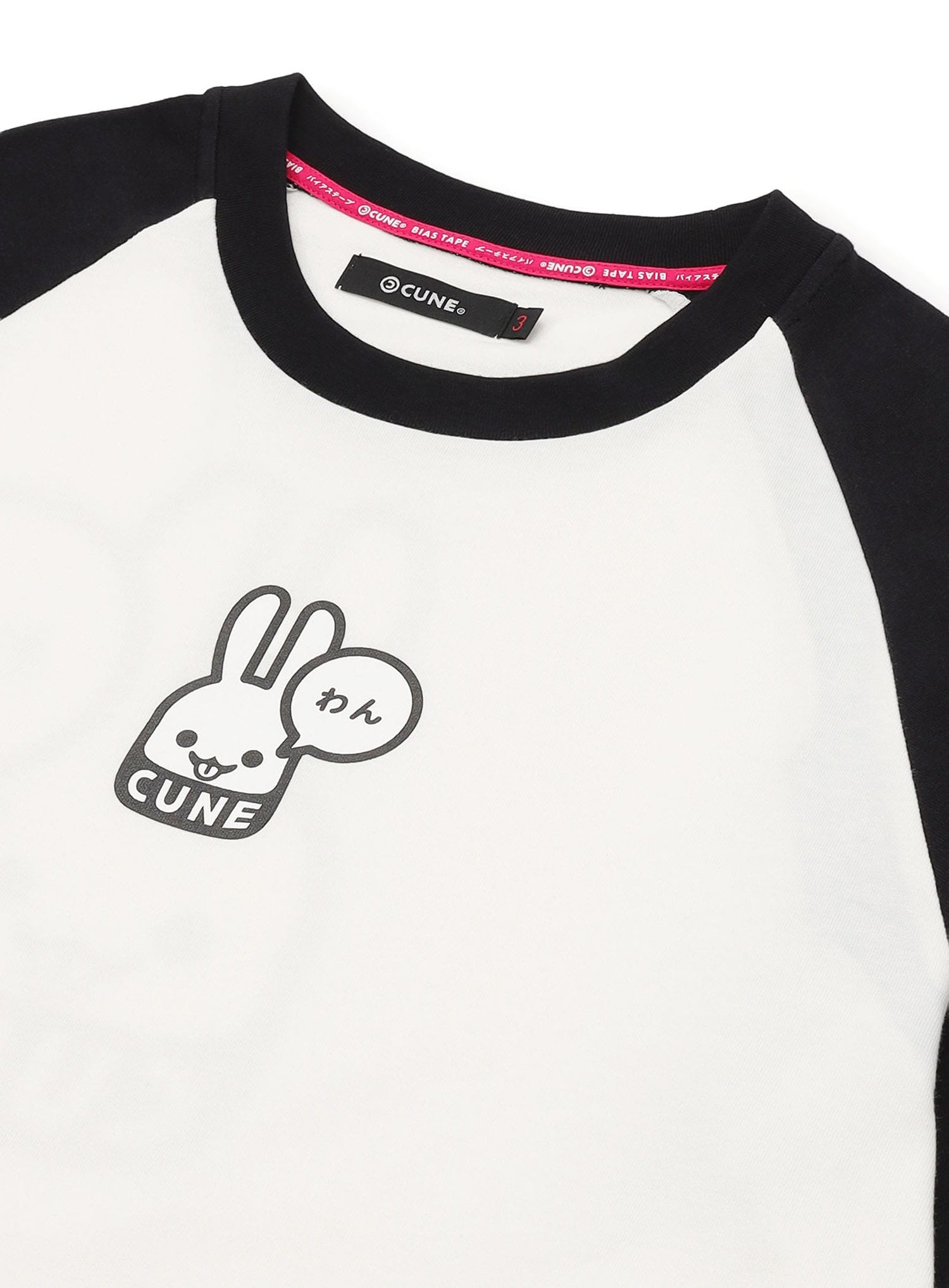 犬と人 人のラグランTシャツ わん