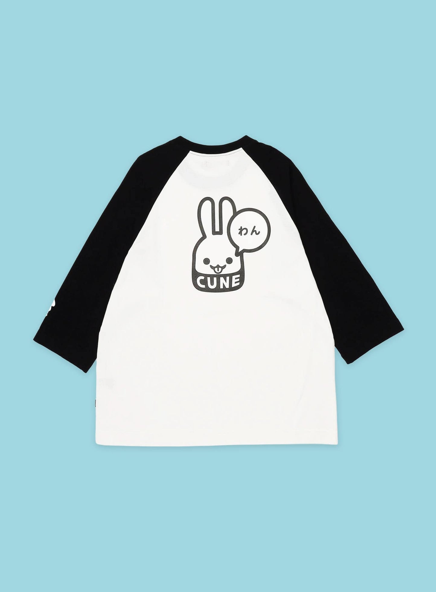 犬と人 人のラグランTシャツ わん