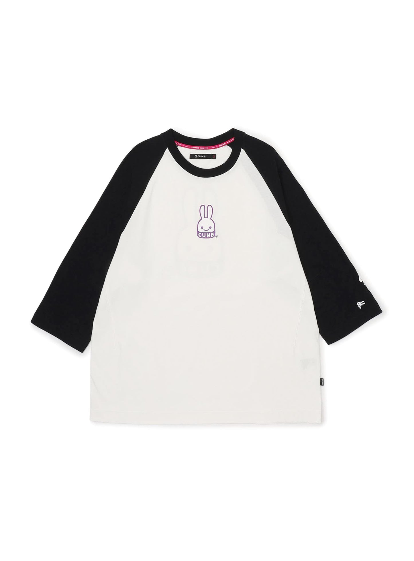 犬と人 人のラグランTシャツ CUNEウサギ