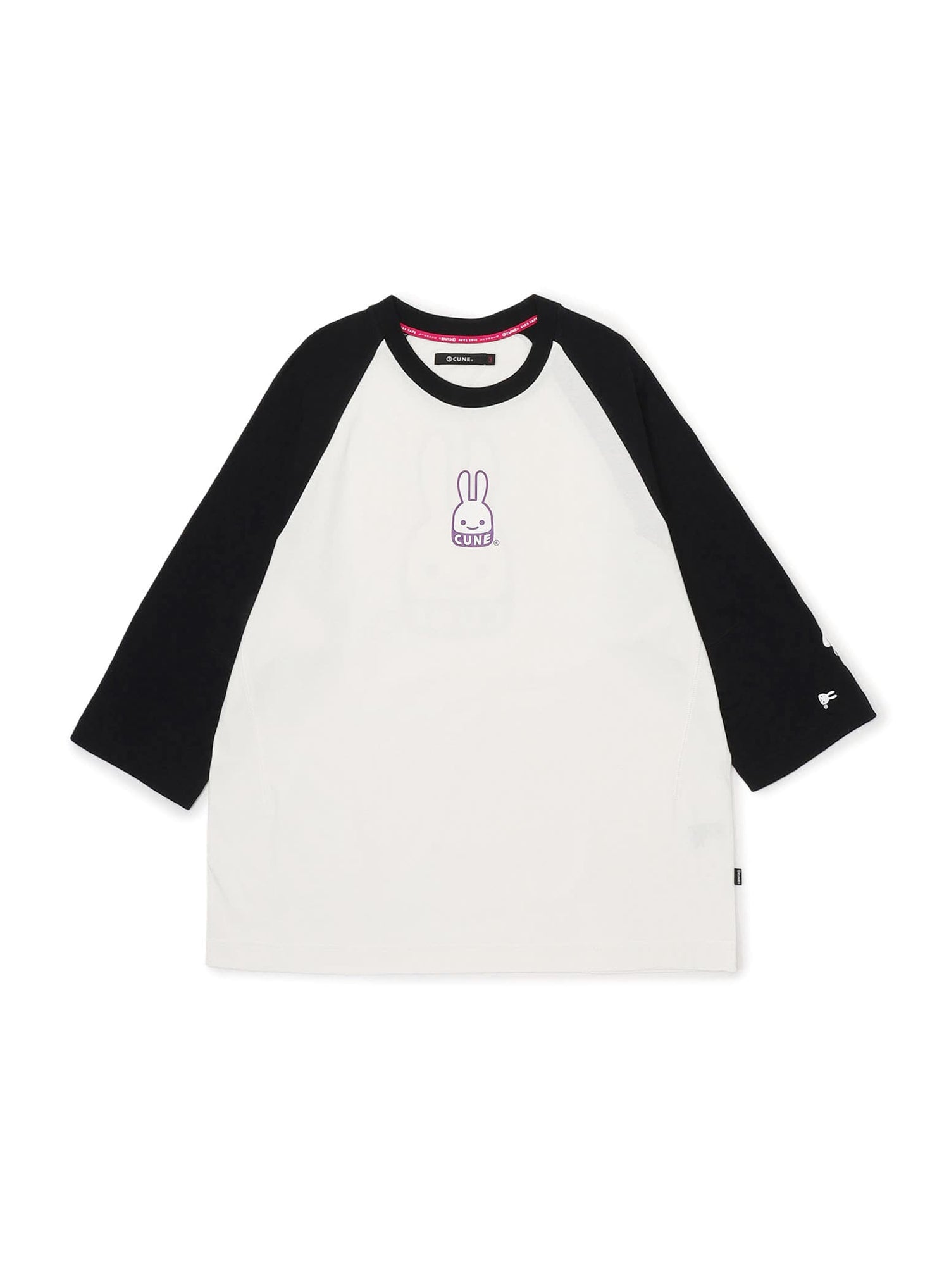 犬と人 人のラグランTシャツ CUNEウサギ