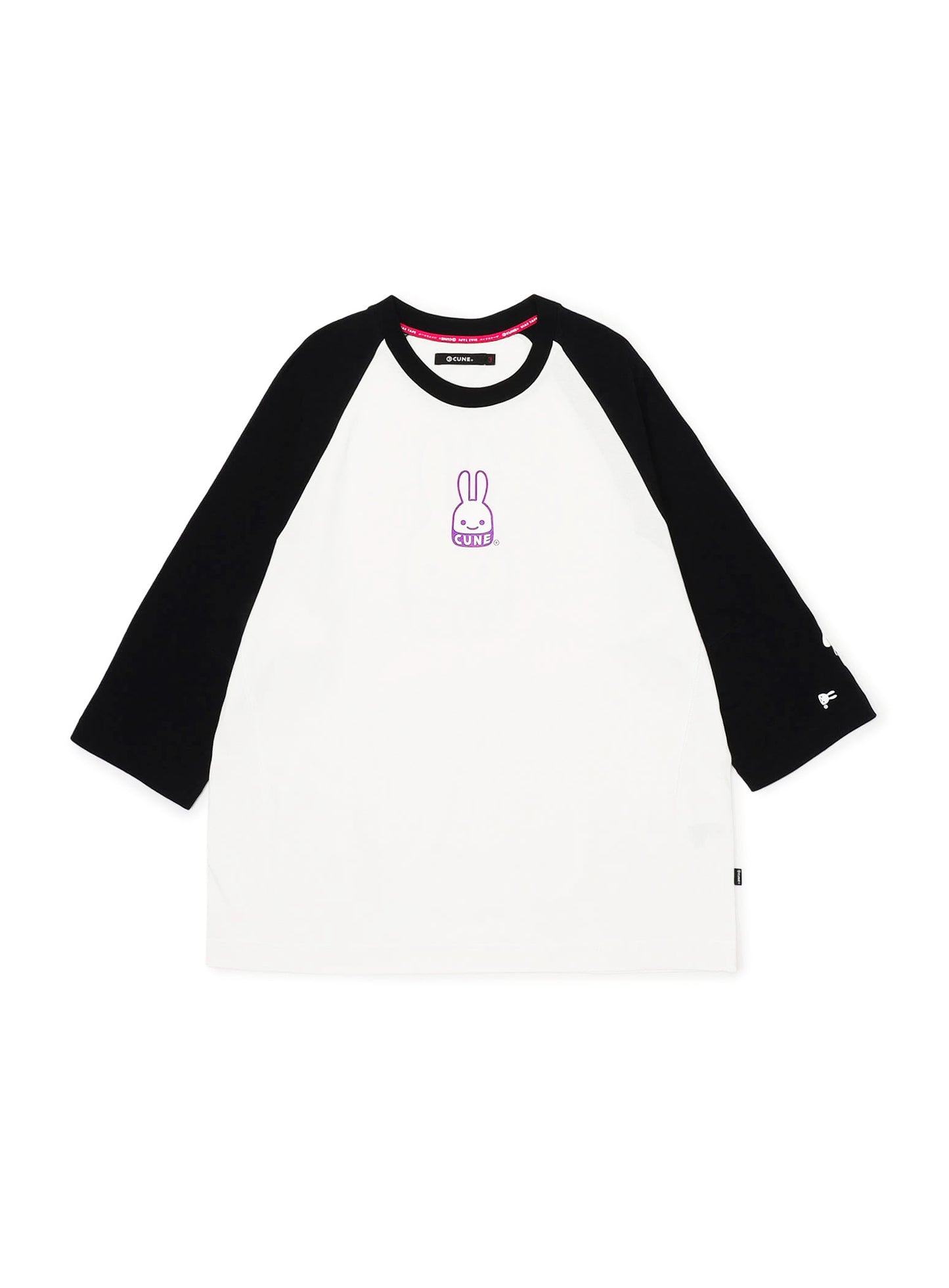 犬と人 人のラグランTシャツ CUNEウサギ