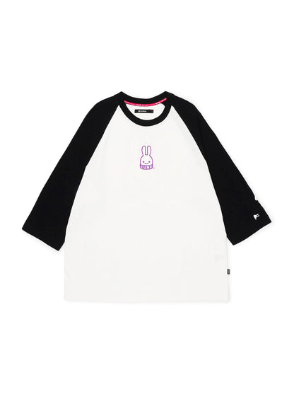 犬と人 人のラグランTシャツ CUNEウサギ