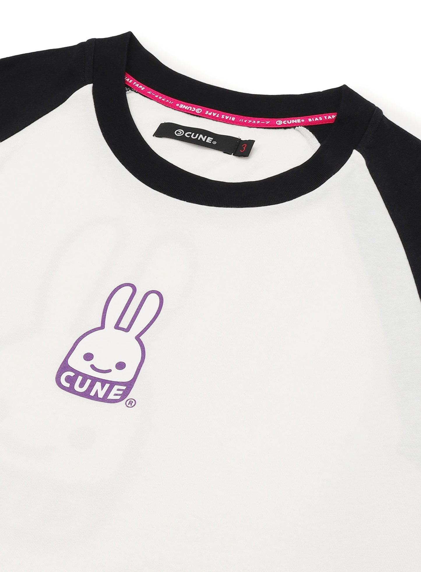犬と人 人のラグランTシャツ CUNEウサギ