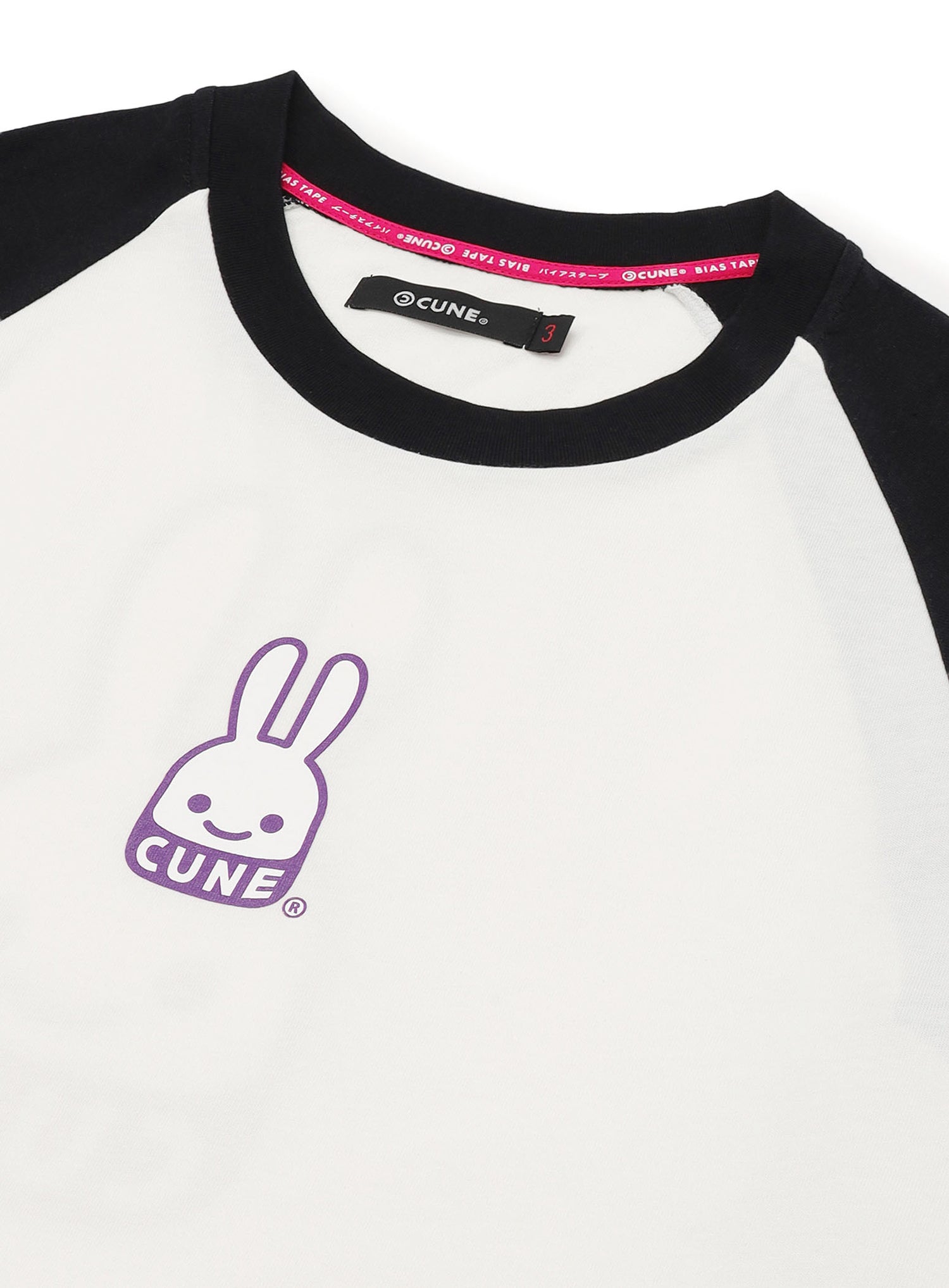 犬と人 人のラグランTシャツ CUNEウサギ