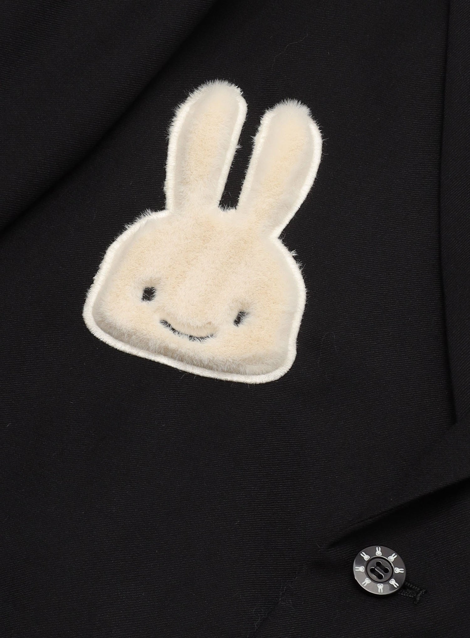 ウールギャバ2Bテーラードジャケット ウサギたくさん