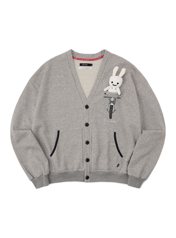 スウェットビッグカーディガン バイクとうさちゃん