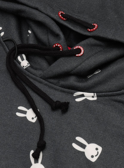 降り積もるウサギパーカー